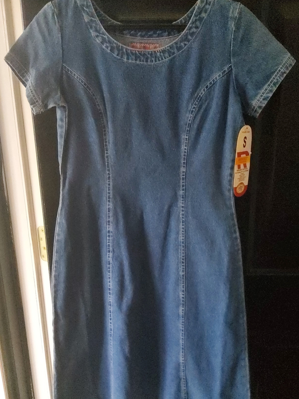 Revolt Denim Short Sleeve Dress - Blue